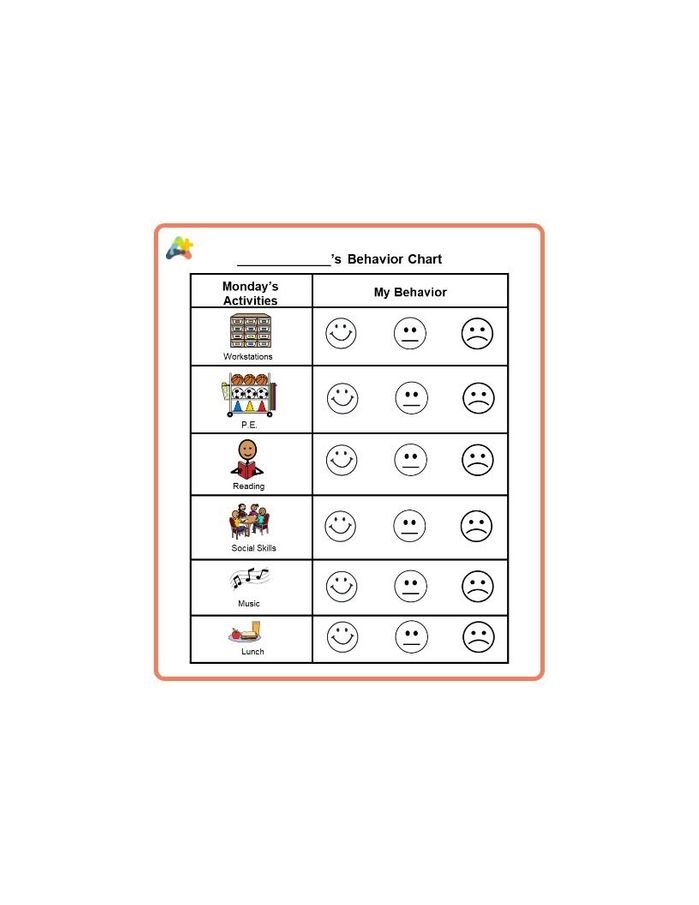 Resource for Behavior Check-In (Smiley Faces)