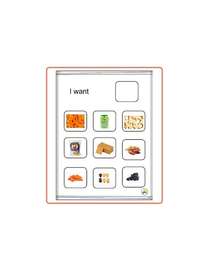 Resource for Choice Board - Snacks
