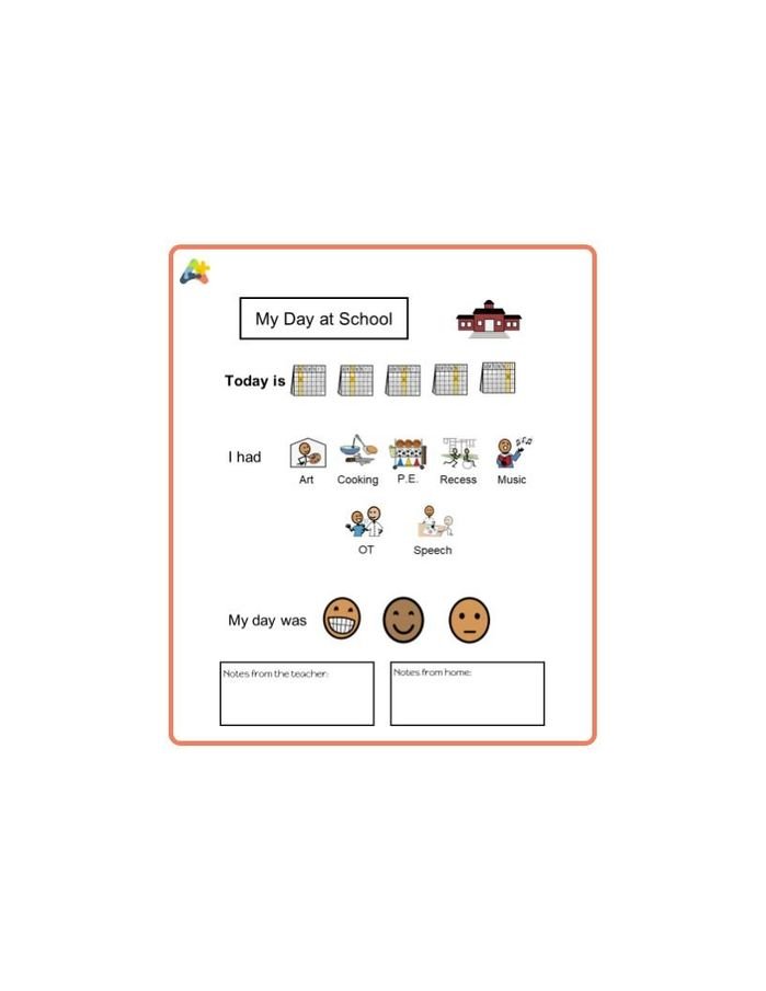 Resource for Communication - My Day at School (visuals and short)