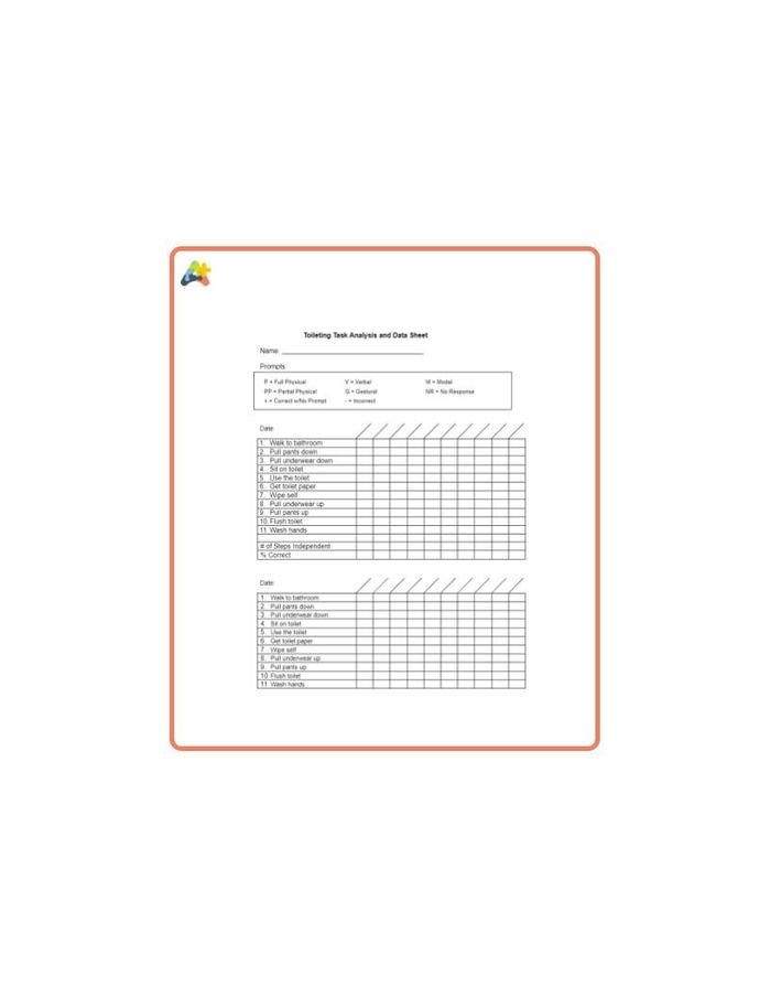 Resource for Task Analysis - Toileting
