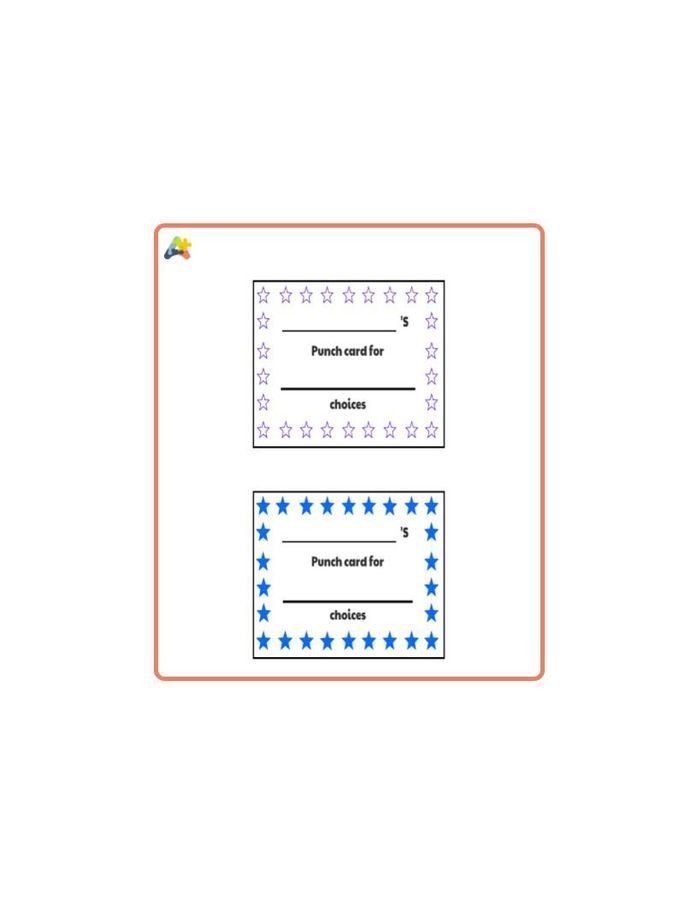 Resource for Punch Cards - Stars
