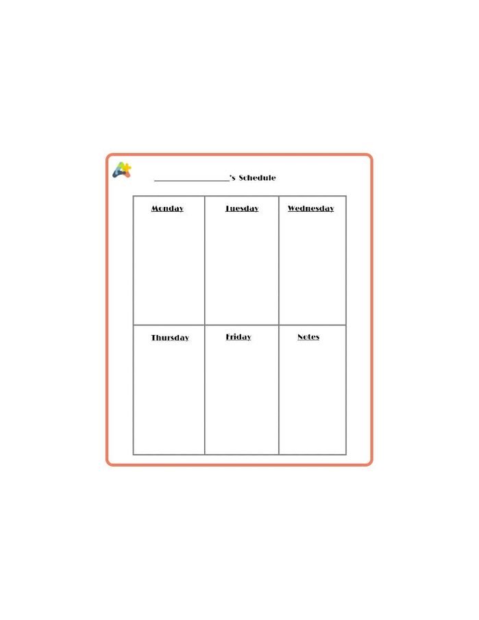 Resource for Schedule - Weekly Written 
