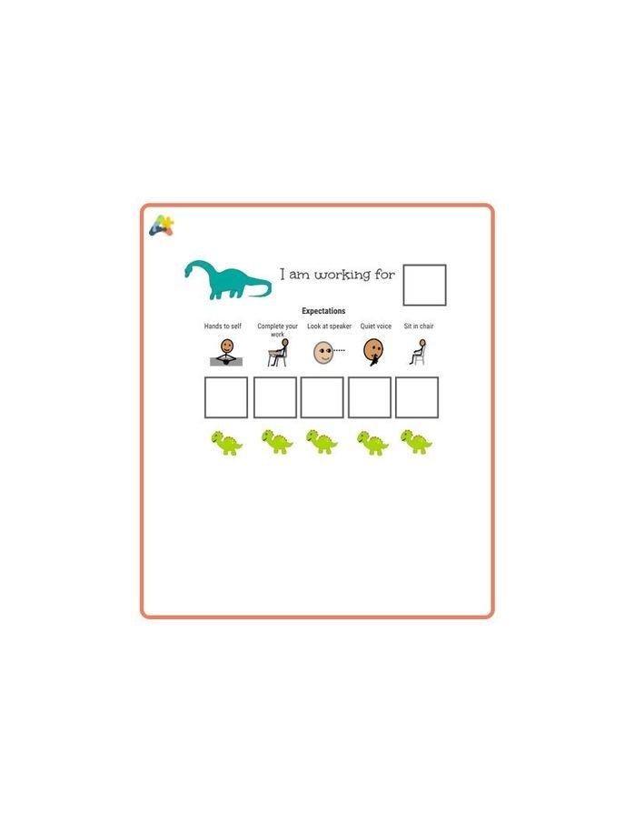 Resource for Token Board - Dinosaur