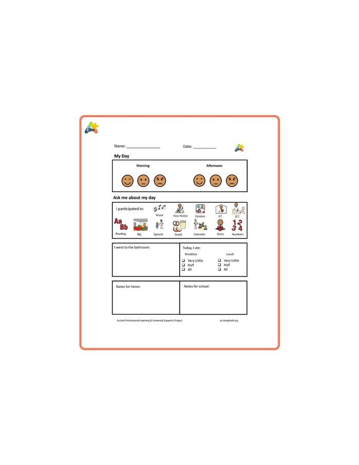 Resource for Communication - Ask Me About My Day (Elementary)