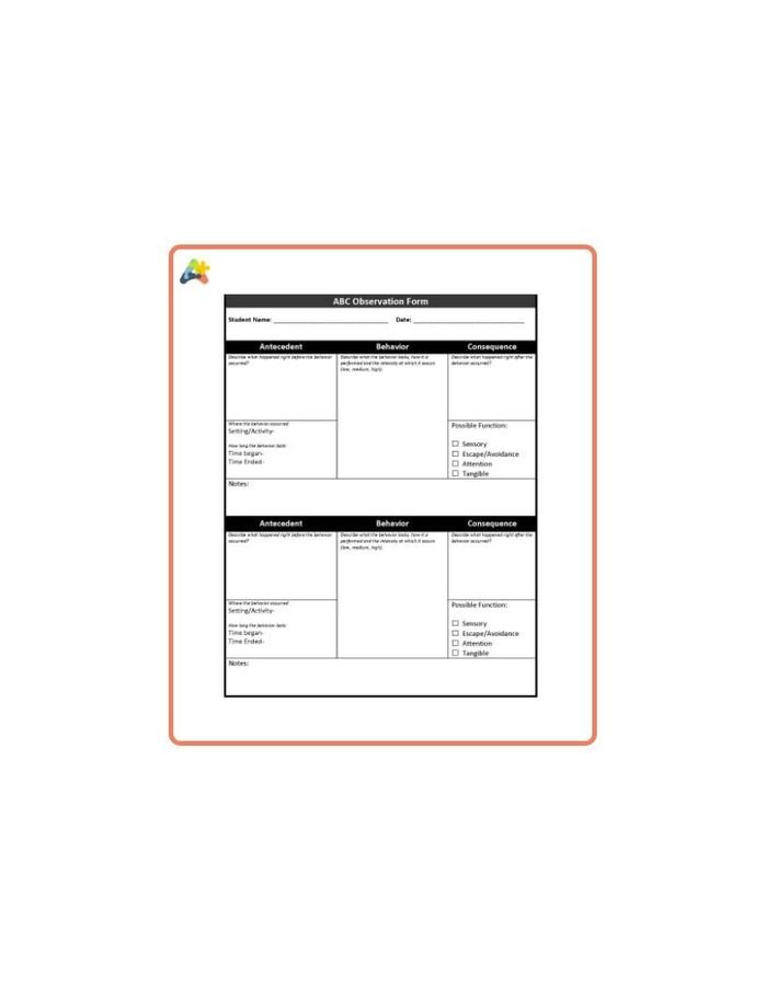 Resource for ABC Observation Form