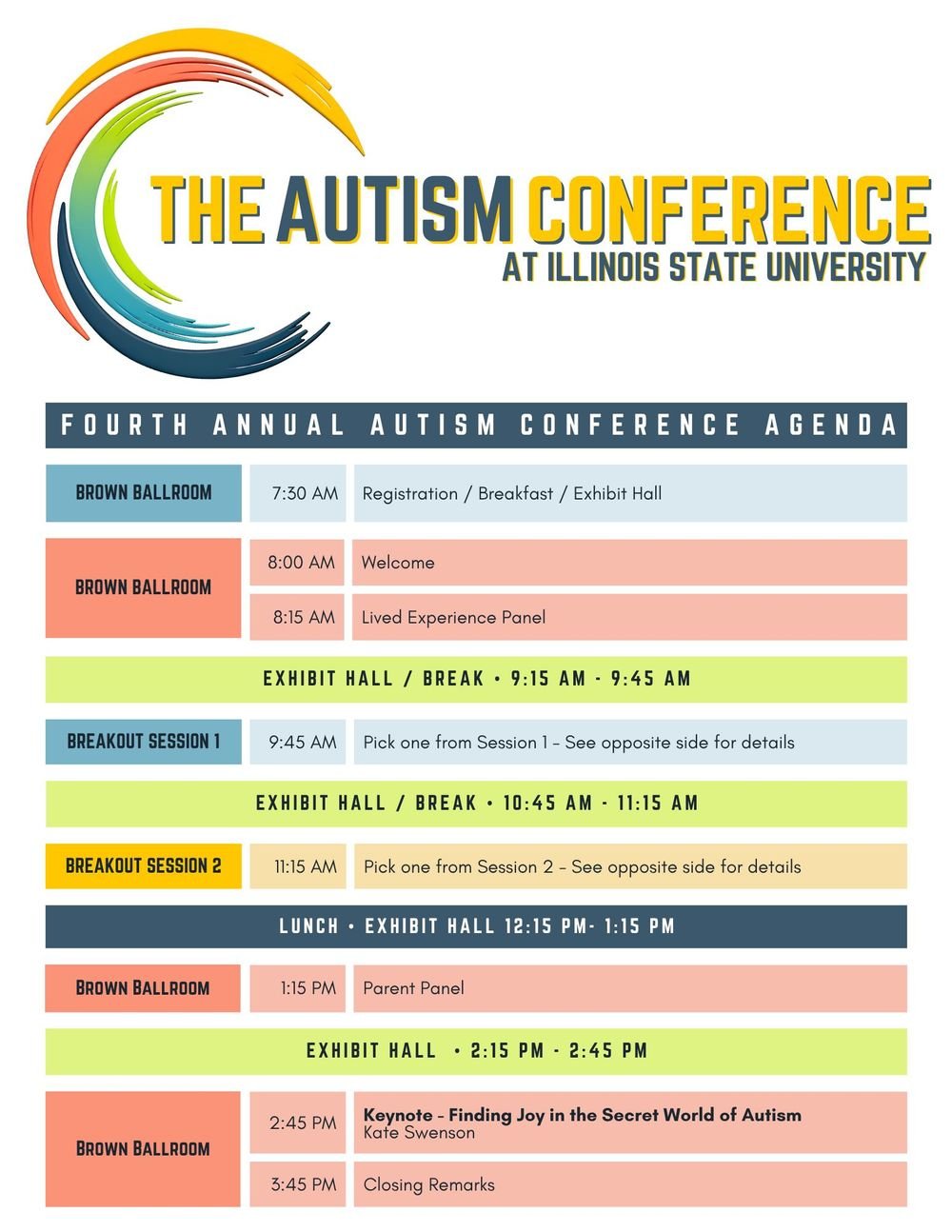 Fourth Annual Autism Conference Agenda
