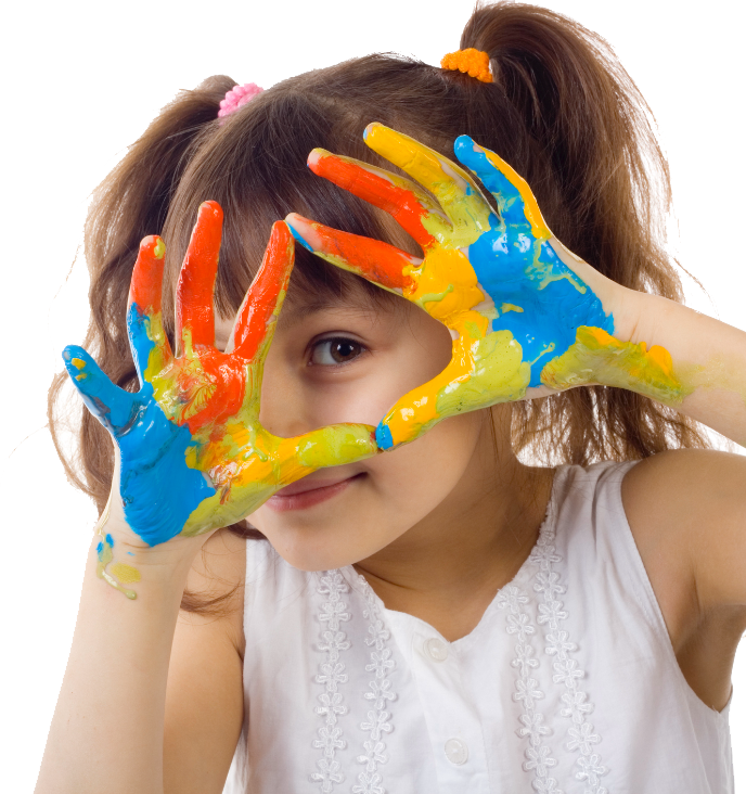 Banner-Image-Cropped young girl rainbow colored paint on hands